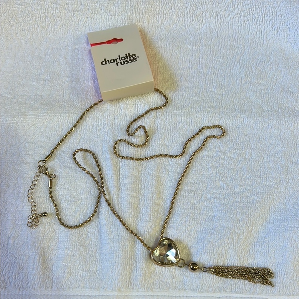 Charlotte Russe Necklace with Crystal Pendant